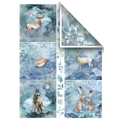Popieriaus rinkinys "Christmas in blue", A4, 5 lapai