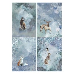 Popieriaus rinkinys "Christmas in blue", A4, 5 lapai
