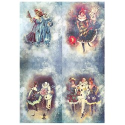 Popieriaus rinkinys "Carnival - Pierot in love", A4, 5 lapai