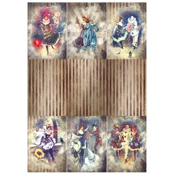 Popieriaus rinkinys "Carnival - Pierot in love", A4, 5 lapai