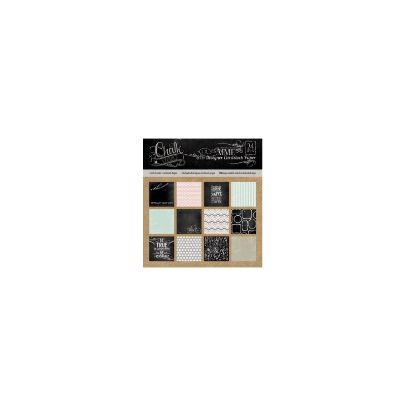 Popieriaus rinkinys "MME: Chalk Studio" 15x15cm, 24 lapai