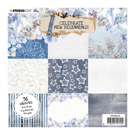 Popieriaus rinkinys "Studio Light Paper Pad 159" 15x15cm, 36 lapai