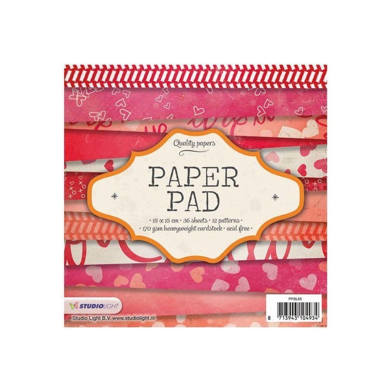 Popieriaus rinkinys "Studio Light Paper Pad 85" 15x15cm, 36 lapai