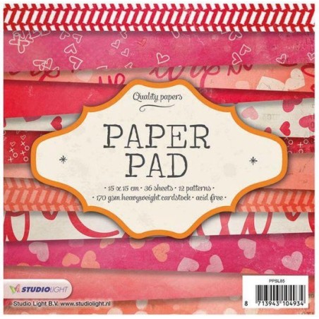 Popieriaus rinkinys "Studio Light Paper Pad 85" 15x15cm, 36 lapai
