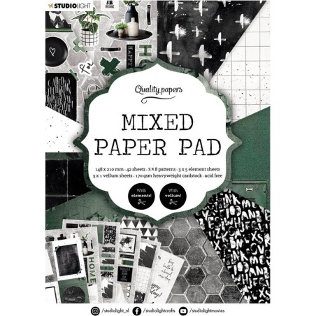 Popieriaus rinkinys "Studio Light Paper Pad 161", 14,8x21cm, 42 lapai