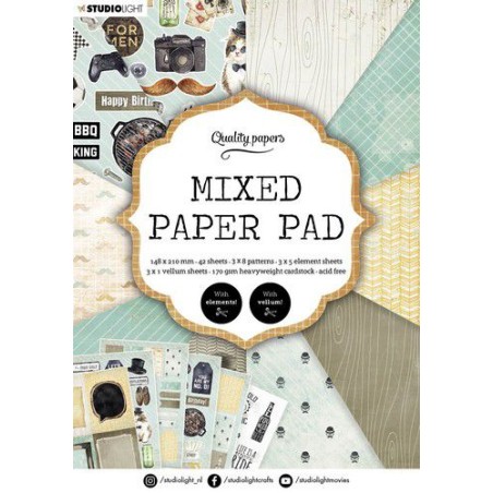 Popieriaus rinkinys "Studio Light Paper Pad 160", 14,8x21cm, 42 lapai