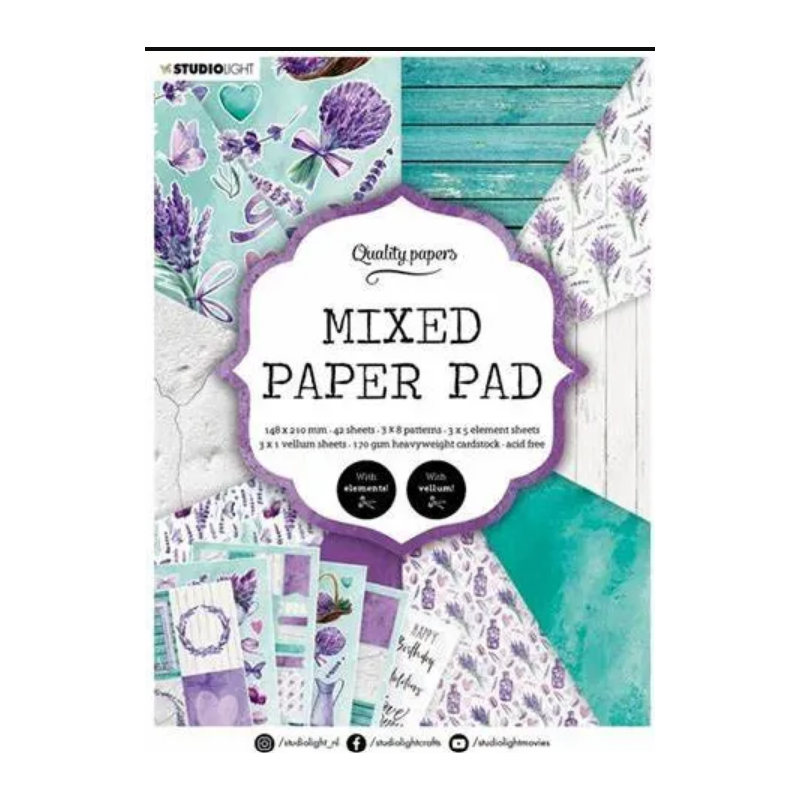 Popieriaus rinkinys "Studio Light Paper Pad 158", 14,8x21cm, 42 lapai