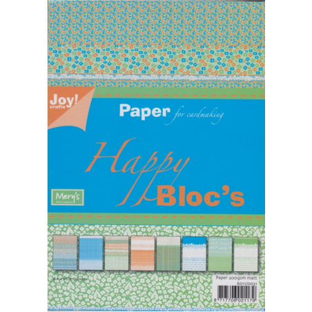 Popieriaus rinkinys "Happy Blocks" 15x21cm, 32 lapai