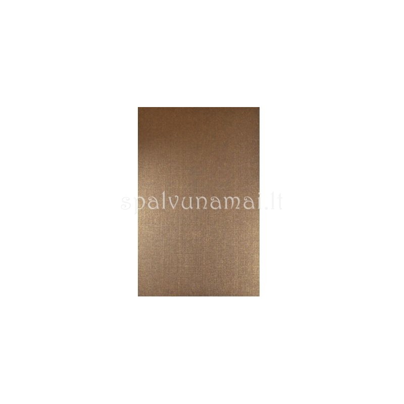 Blizgus lino faktūros popierius "Dark Brown", 15x30cm