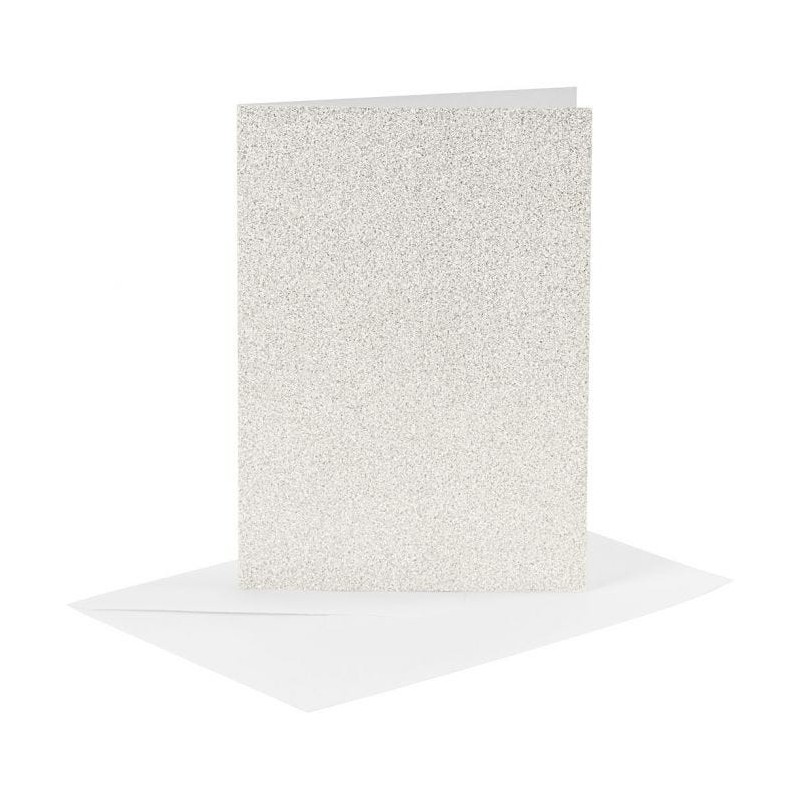 Atviruko pagrindas su voku "Glitter on the outside White"