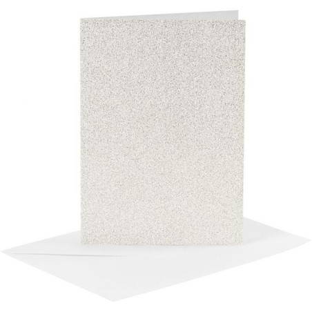Atviruko pagrindas su voku "Glitter on the outside White"