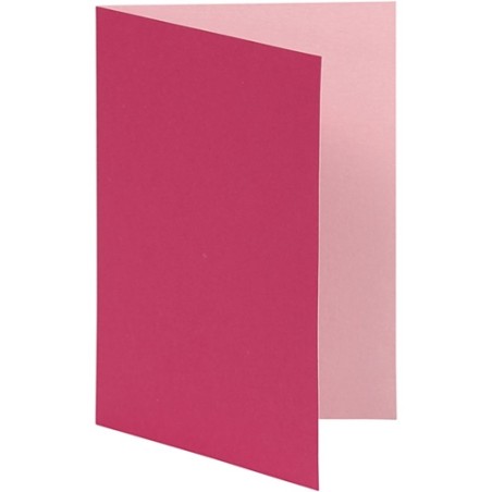 Atviruko pagrindas "Greeting Card Rose/Pink" 15x10,5cm, 10vnt.