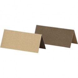 Stalo kortelės pagrindas  Sand/Brown 4X9cm, 25vnt.