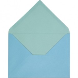 Vokas "Envelope  Light Turquoise/Dark Turquoise" 11,5x16cm, 10vnt.