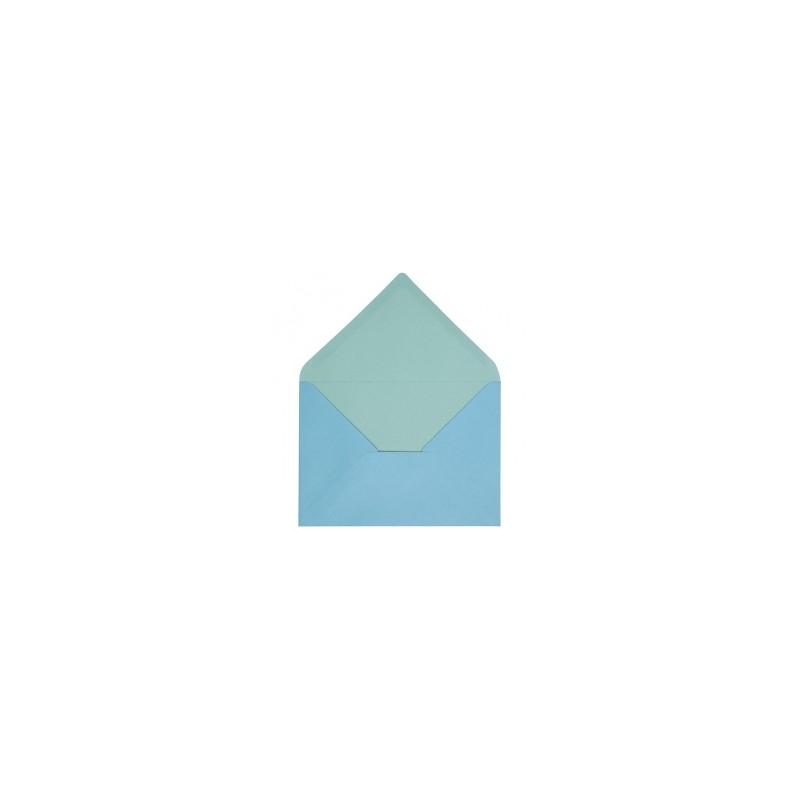 Vokas "Envelope  Light Turquoise/Dark Turquoise" 11,5x16cm, 10vnt.