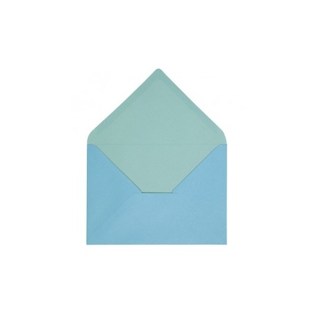 Vokas "Envelope  Light Turquoise/Dark Turquoise" 11,5x16cm, 10vnt.