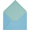 Vokas "Envelope  Light Turquoise/Dark Turquoise" 11,5x16cm, 10vnt.