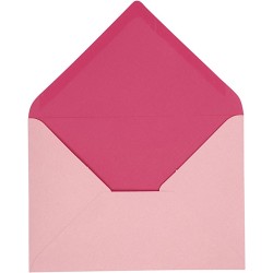 Vokas "Envelope Light Rose/Pink" 11,5x16cm, 10vnt.
