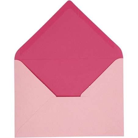 Vokas "Envelope Light Rose/Pink" 11,5x16cm, 10vnt.