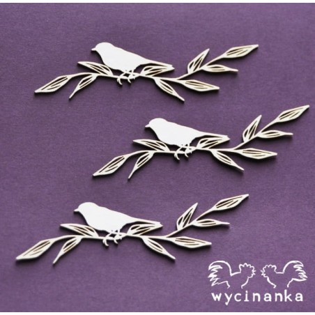 Kartoninė formelė "On the branch - bordery", 3 vnt.