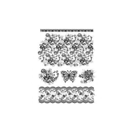 Akriliniai antspaudukai "Vintage Lace"
