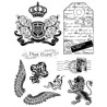 Akriliniai antspaudukai "Crown, Lion Wings"