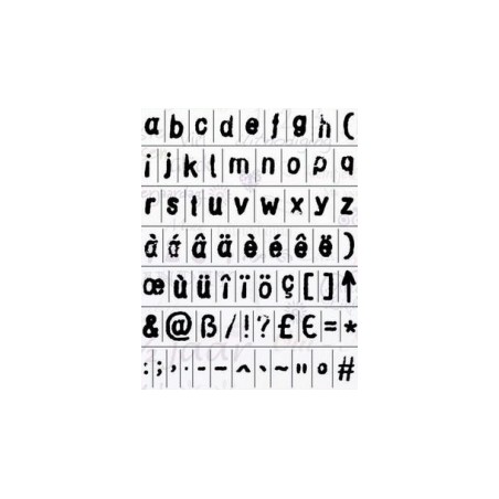 Akriliniai antspaudukai "Gothic Lower Case"