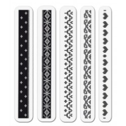 Akriliniai antspaudukai "Borders embroidery"
