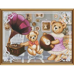 CP1182 Rinkinys siuvinėjimui "Bears music lovers"