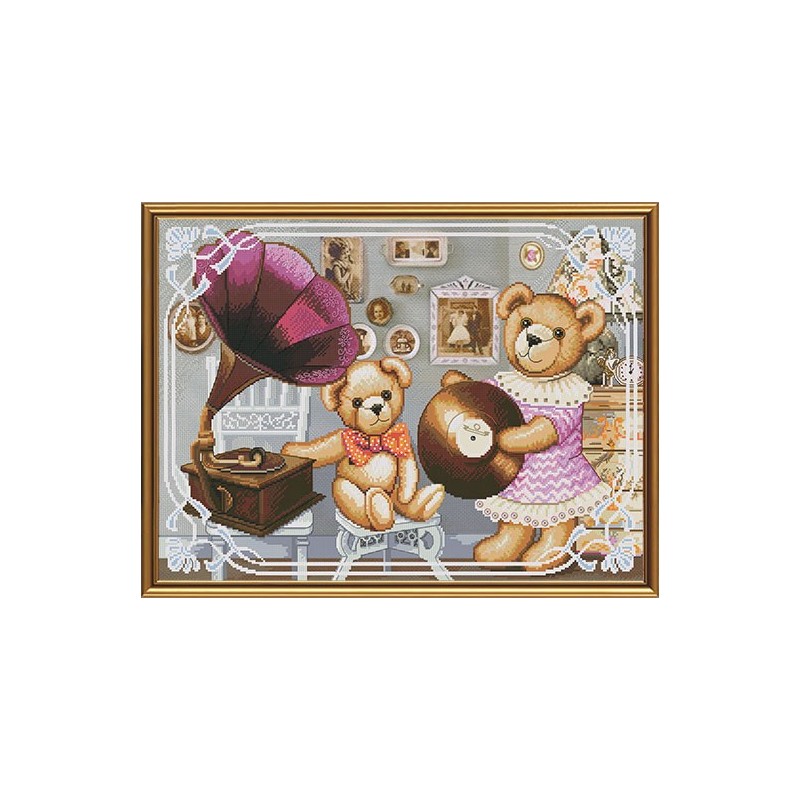 CP1182 Rinkinys siuvinėjimui "Bears music lovers"