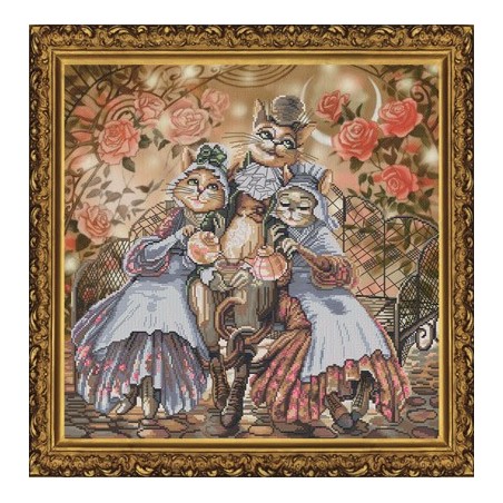 CP1144 Rinkinys siuvinėjimui "Amicable family"