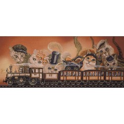 CD6095 Rinkinys siuvinėjimui su spausdinta kanva "Express train"
