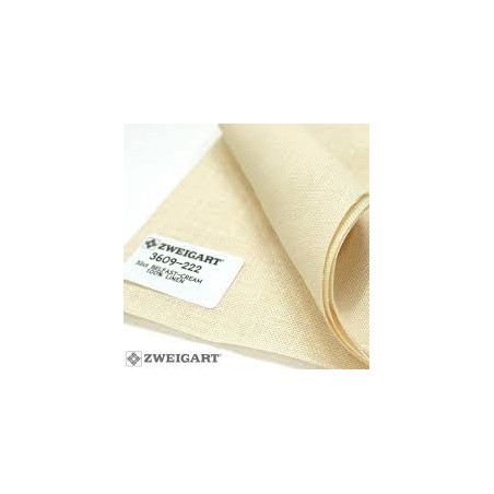 Zweigart drobė Linas Belfas 32 ct, sp. cream (222) karpoma