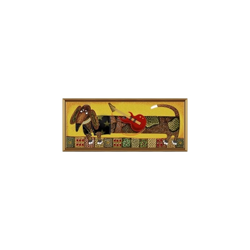 DK6031 Rinkinys siuvinėjimui karoliukais "Dachshund Rocker"