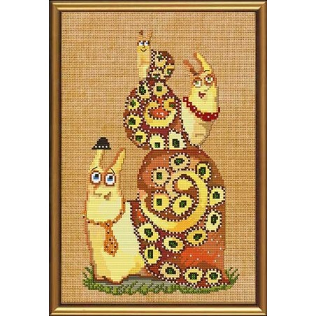 HHD4027 Rinkinys siuvinėjimui "Family of snails"