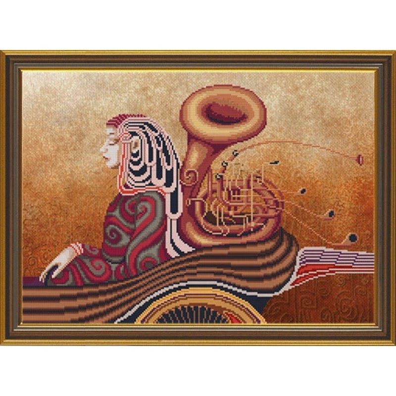 HHK3127 Rinkinys siuvinėjimui "The music of soul. Trumpet"