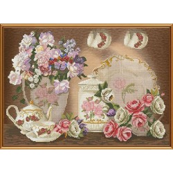 HHK3286 Rinkinys siuvinėjimui "Floral tea"