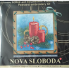 OP7505 Nova Sloboda rinkinys siuvinėjimui su perforuota kanva "Holiday candles"