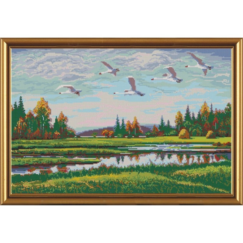 MD1044 Nova Sloboda rinkinys siuvinėjimui "Geese and swans"