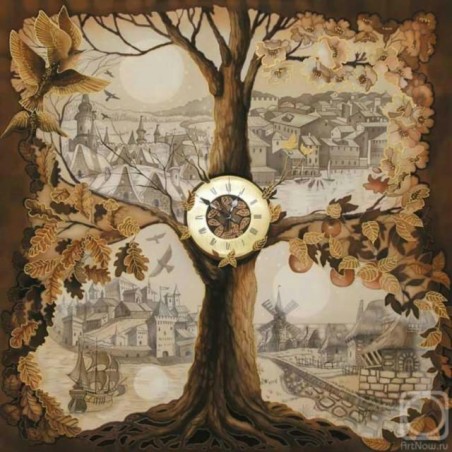 EM1001 Nova Sloboda rinkinys siuvinėjimui "Tree clock"