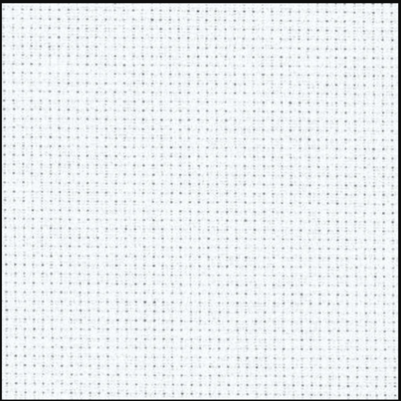 Zweigart drobė  Aida 14 ct, White (100), 40x110 cm