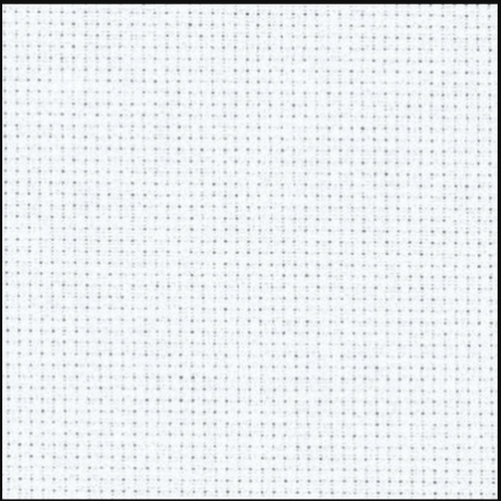 Zweigart drobė  Aida 14 ct, White (100), 40x110 cm