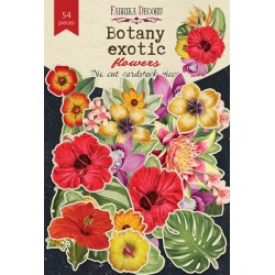 Iškirstų paveikslėlių rinkinys "Botany exotic flowers", 54 vnt.