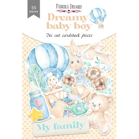Iškirstų paveikslėlių rinkinys "Dreamy baby boy", 55 vnt.