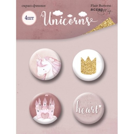 Dekoracijų rinkinys "Unicorns", 4vnt.