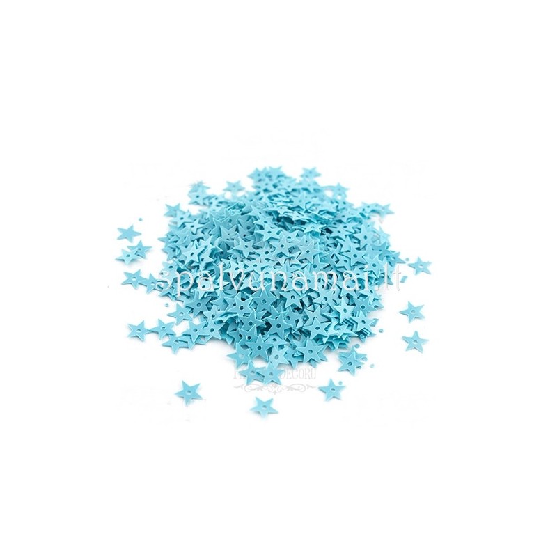 Dekoratyviniai blizgučiai "Sequins: Blue stars 7mm"