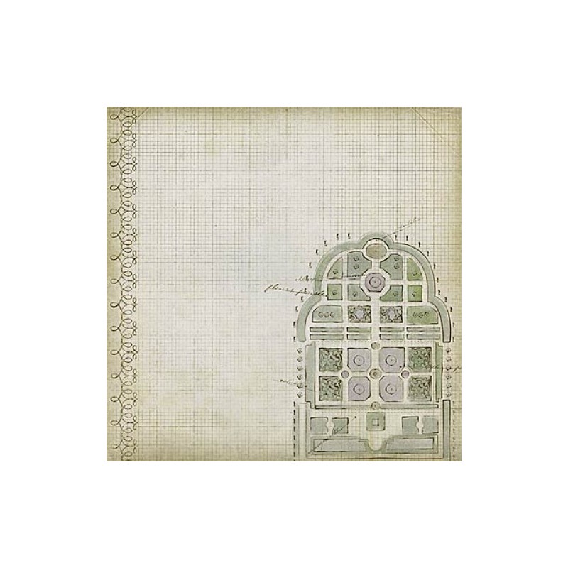 Popierius "DCWV: Chateau lavender-12"