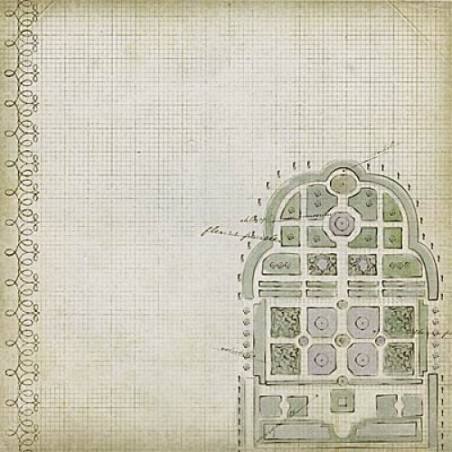 Popierius "DCWV: Chateau lavender-12"