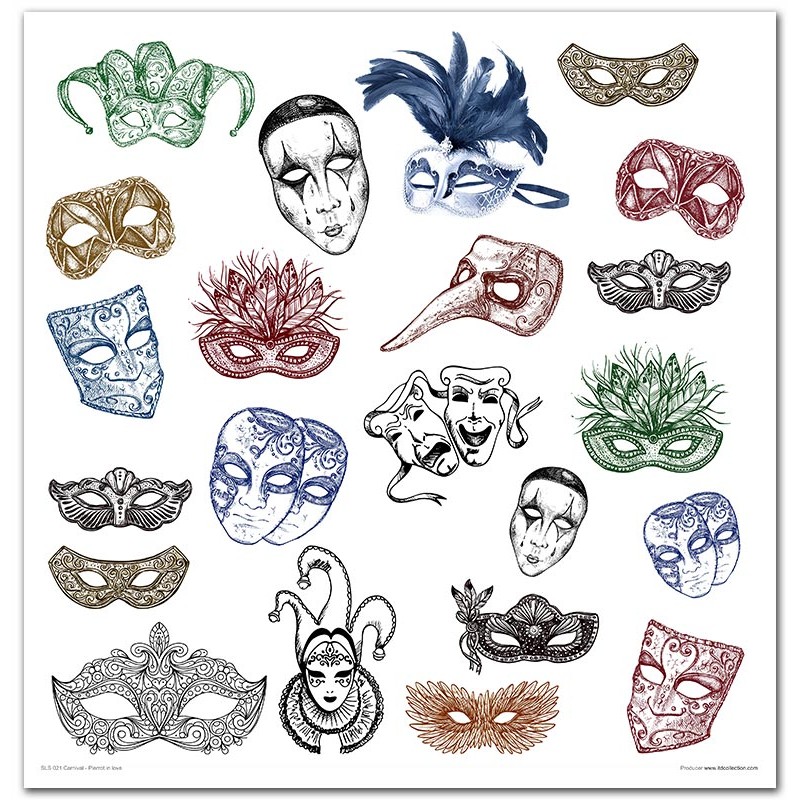 Popierius "ITD Collection: Carnival - Pierrot in love 01''