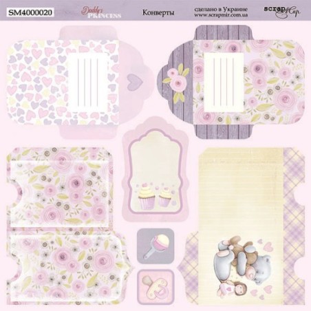 Popierius ScrapMir "Daddy's Princess: Evenlopes" 20x20 cm